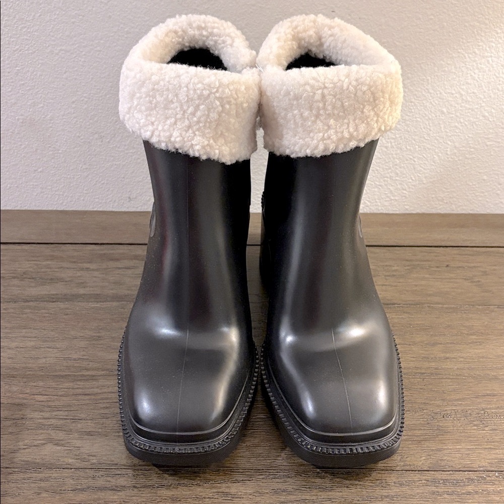 NIB [INC International Concepts] Eadin Faux Fur Cushioned Rainboots Women’s 10 - Picture 4 of 14